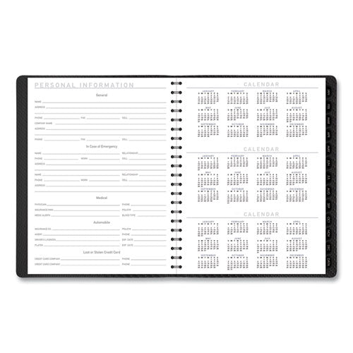 Contemporary Weekly-monthly Planner, Column, 11 X 8.25, Graphite Cover, 2021