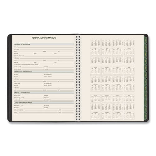 Recycled Weekly-monthly Classic Appointment Book, 8.75 X 7, Black, 2020