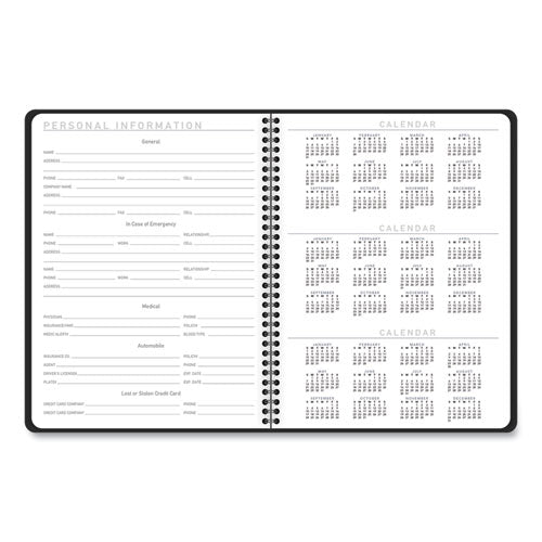 Contemporary Lite Weekly-monthly Planner, 11 X 8.25, Black, 2022