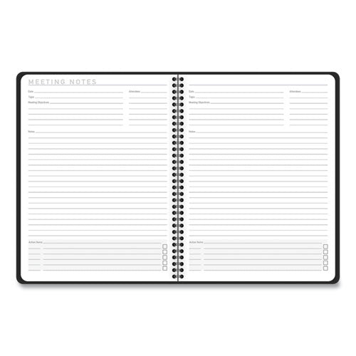 Contemporary Lite Weekly-monthly Planner, 11 X 8.25, Black, 2022