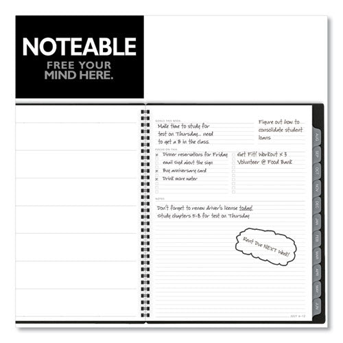 Elevation Academic Weekly-monthly Planner, 11 X 8.5, Black, 2020-2021