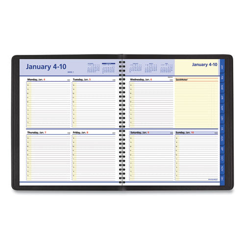Quicknotes Weekly-monthly Appointment Book, 10 X 8, Black, 2021