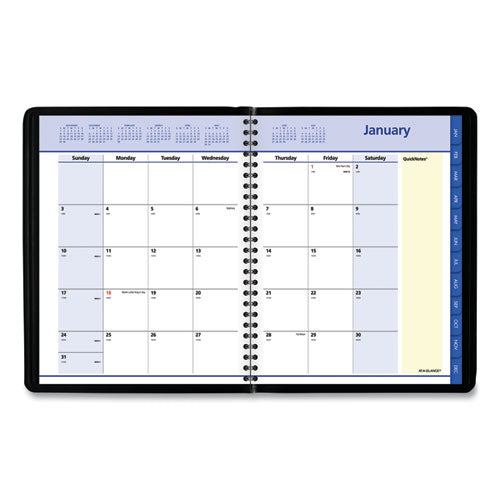 Quicknotes Monthly Planner, 8.75 X 7, Black, 2021