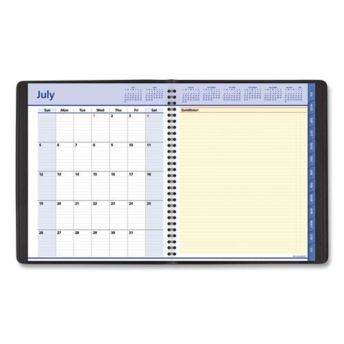Quicknotes Weekly-monthly Planner, 10 X 8, Black, 2020-2021