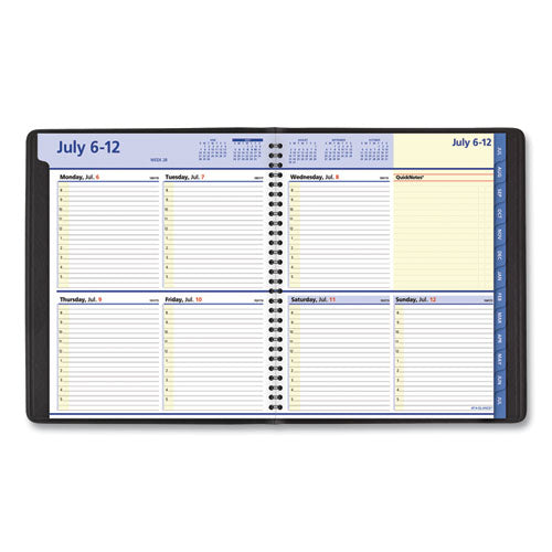 Quicknotes Weekly-monthly Planner, 10 X 8, Black, 2020-2021