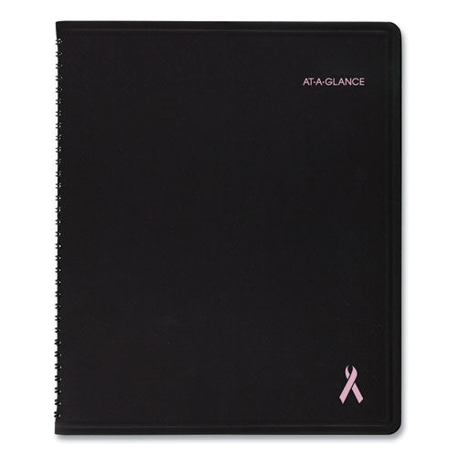 Quicknotes Weekly-monthly Appointment Book, 8 X 10, Black-pink, 2021