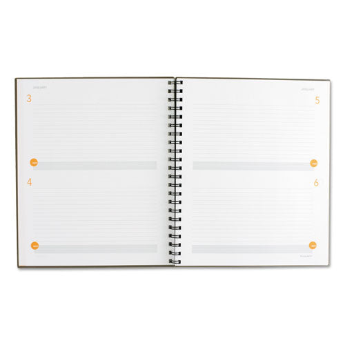 Plan. Write. Remember. Planning Notebook Two Days Per Page, 11 X 8 3-8, Gray