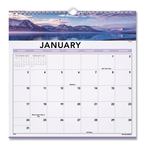 Landscape Monthly Wall Calendar, 12 X 12, 2021