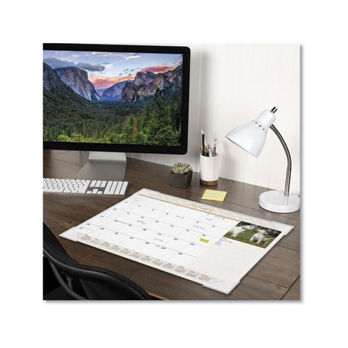 Puppies Monthly Desk Pad Calendar, 22 X 17, 2021