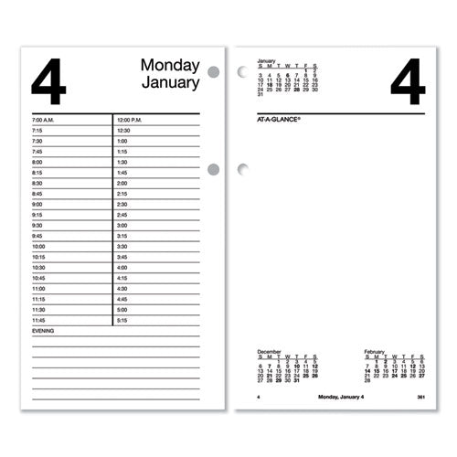 Large Desk Calendar Refill, 4.5 X 8, White, 2021