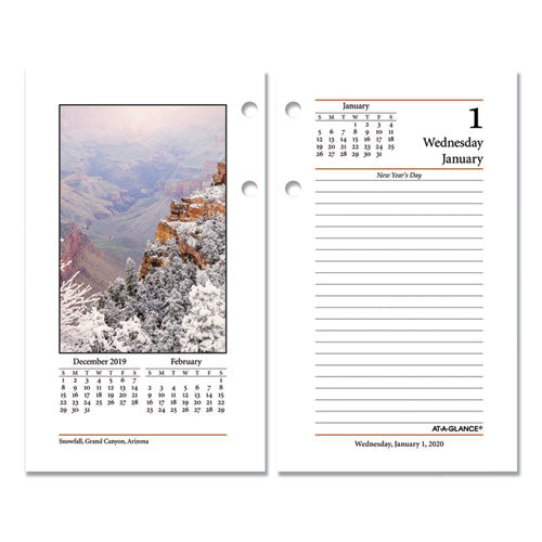 Photographic Desk Calendar Refill, 3.5 X 6, 2021