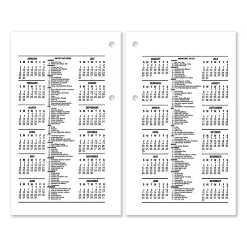 Desk Calendar Refill, 6 X 3.5, White, 2021