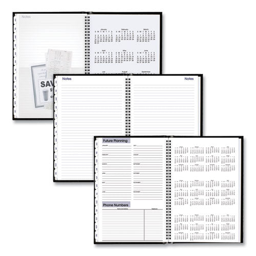 Hard-cover Monthly Planner, 11.78 X 5, Black, 2020-2022