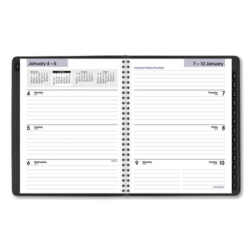 Executive Weekly-monthly Planner, 8.75 X 7, Black, 2021