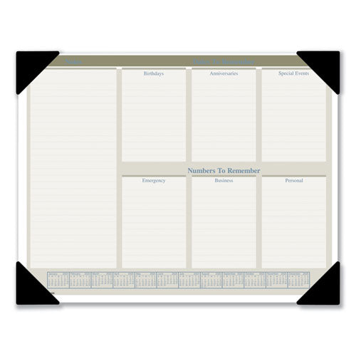 Executive Monthly Desk Pad Calendar, 22 X 17, Buff, 2021