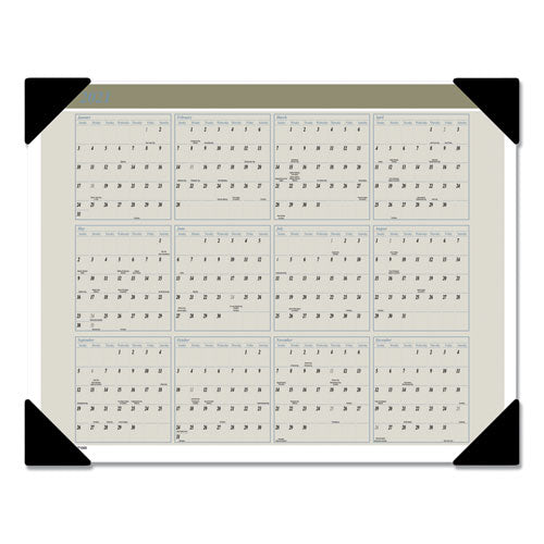 Executive Monthly Desk Pad Calendar, 22 X 17, Buff, 2021