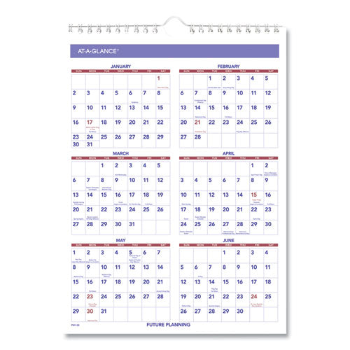 Monthly Wall Calendar With Ruled Daily Blocks, 8 X 11, White, 2021