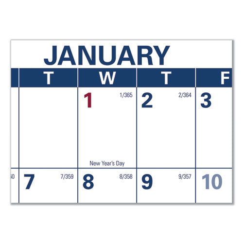 Erasable Vertical-horizontal Wall Planner, 32 X 48, Blue-red, 2021