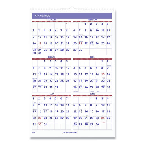 Monthly Wall Calendar With Ruled Daily Blocks, 15.5 X 22.75, White, 2021
