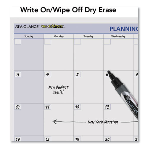 Quicknotes Mini Erasable Wall Planner, 16 X 12, 2021