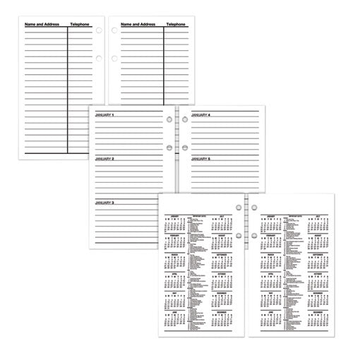 Financial Desk Calendar Refill, 3.5 X 6, White, 2021