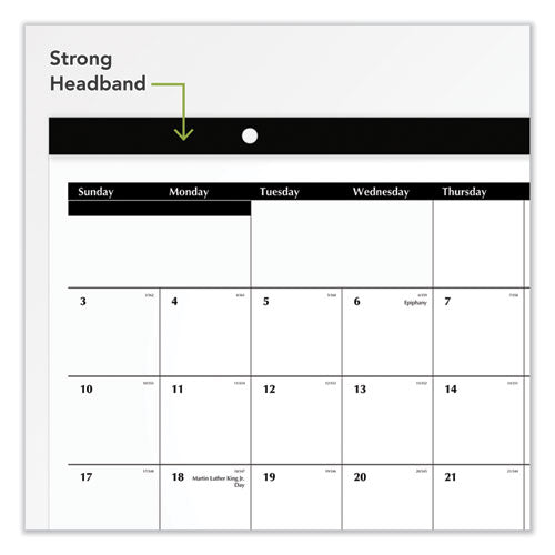 Compact Desk Pad, 17.75 X 10.88, White, 2021