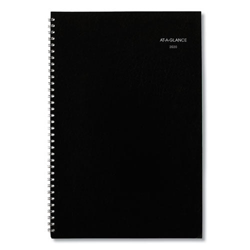 Monthly Planner, 12 X 8, Black Two-piece Cover, 2020-2021