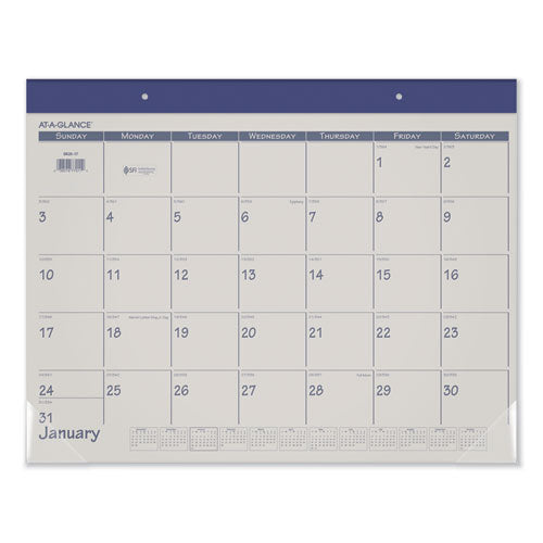 Fashion Color Desk Pad, 22 X 17, Blue, 2021