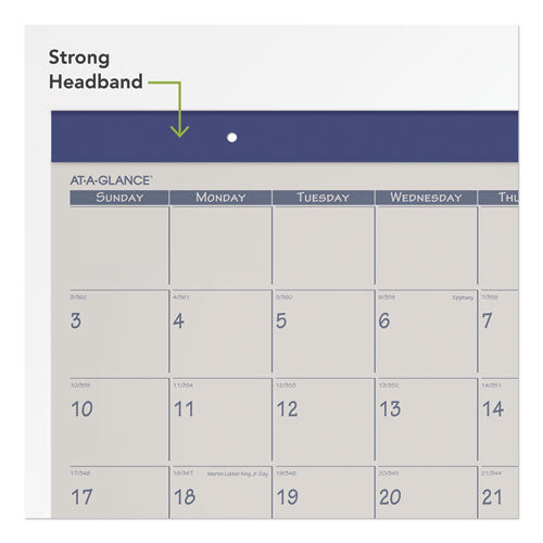 Fashion Color Desk Pad, 22 X 17, Blue, 2021