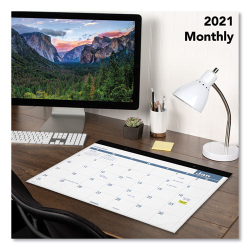 Easy-to-read Monthly Desk Pad, 22 X 17, Easy-to-read, 2021