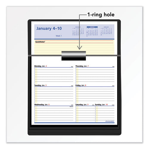 Flip-a-week Desk Calendar Refill With Quicknotes, 7 X 6, White, 2021