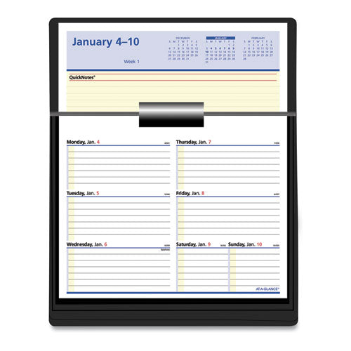 Flip-a-week Desk Calendar Refill With Quicknotes, 7 X 6, White, 2021