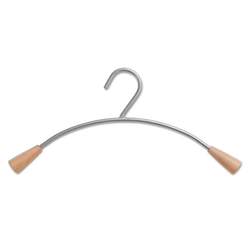 Metal And Wood Coat Hangers, 6-set, Gray-mahogany