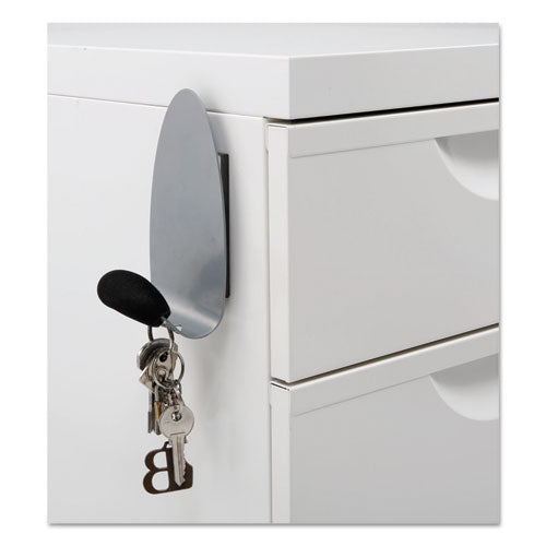 Magnetic Coat Peg, One Hook, Steel, Silver