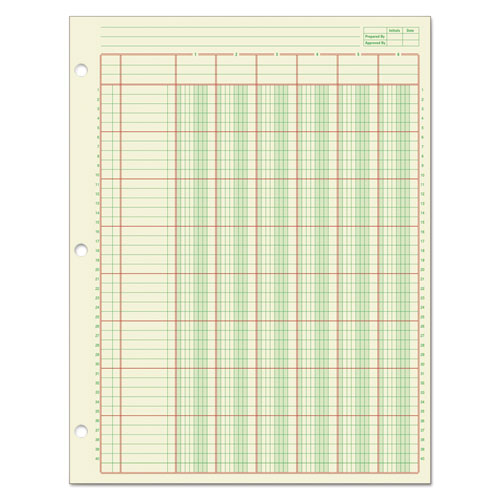 Columnar Analysis Pad, 2 Column, 8 1-2 X 11, Single Page Format, 50 Sheets-pad, 12-carton