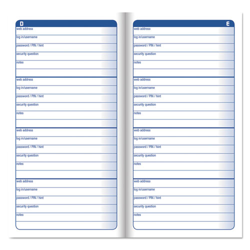 Password Journal, 3 1-4 X 6 1-4, 192 Entries