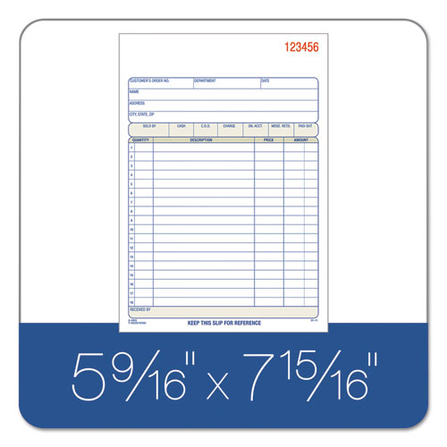 2-part Sales Book, 7 15-16 X 5 9-16, Carbonless, 50 Sets-book