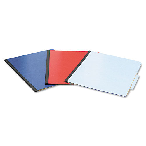Colorlife Presstex Classification Folders, 1 Divider, Letter Size, Light Blue, 10-box