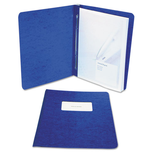 Presstex Report Cover, Side Bound, Prong Clip, Letter, 3" Cap, Dark Blue