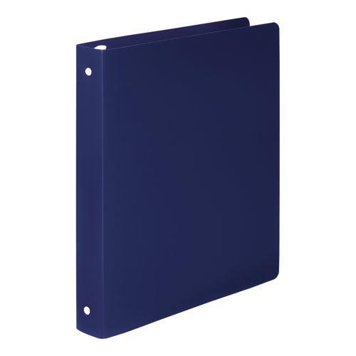 Accohide Poly Round Ring Binder, 3 Rings, 1" Capacity, 11 X 8.5, Dark Blue