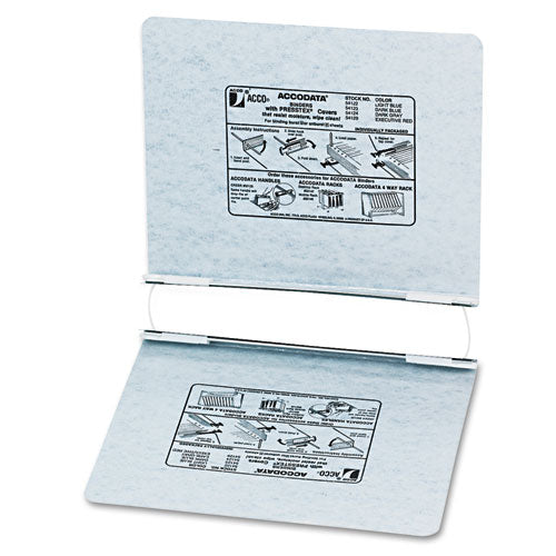 Presstex Covers With Storage Hooks, 2 Posts, 6" Capacity, 11 X 8.5, Light Gray