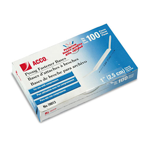 Premium Two-piece Paper Fasteners, 1" Capacity, 2.75" Center To Center, Silver, 100-box