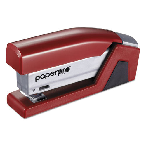 Injoy Spring-powered Compact Stapler, 20-sheet Capacity, Red