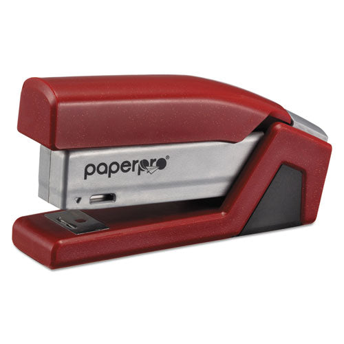 Injoy Spring-powered Compact Stapler, 20-sheet Capacity, Red