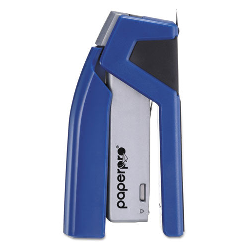 Injoy Spring-powered Compact Stapler, 20-sheet Capacity, Blue
