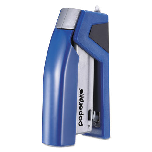 Injoy Spring-powered Compact Stapler, 20-sheet Capacity, Blue