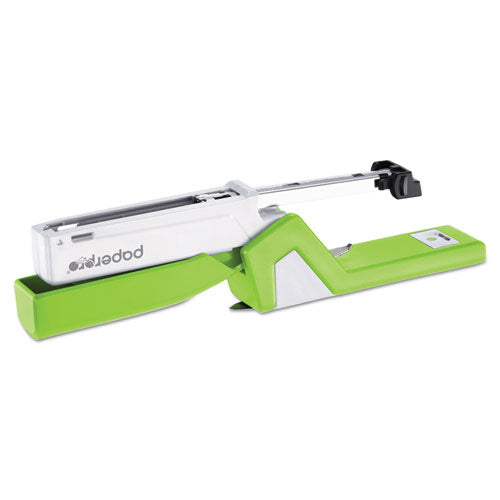 Injoy Spring-powered Compact Stapler, 20-sheet Capacity, Green
