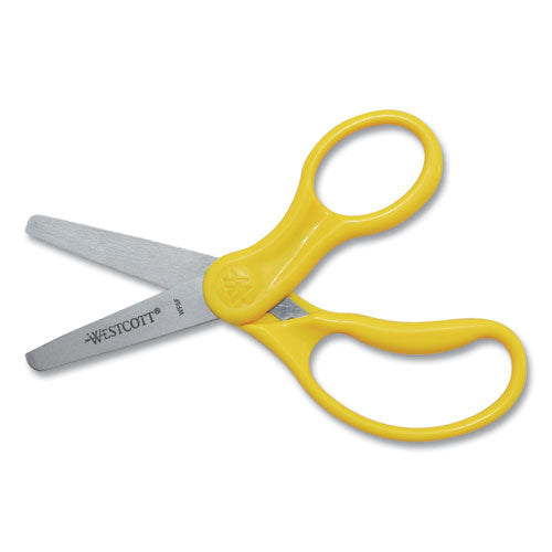 For Kids Scissors, Blunt Tip, 5" Long, 1.75" Cut Length, Randomly Assorted Straight Handles
