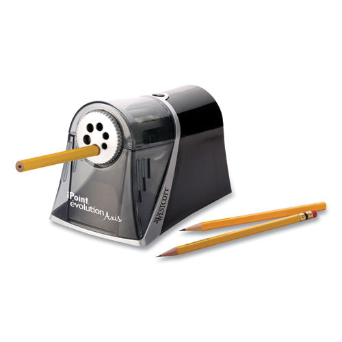 Ipoint Evolution Axis Pencil Sharpener, Ac-powered, 5" X 7.5" X 7.25", Black-silver