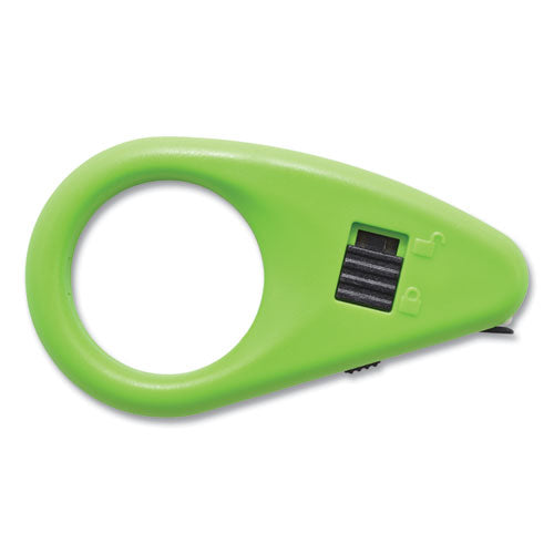 Compact Safety Ceramic Blade Box Cutter, 2.25", Fixed Blade, Green